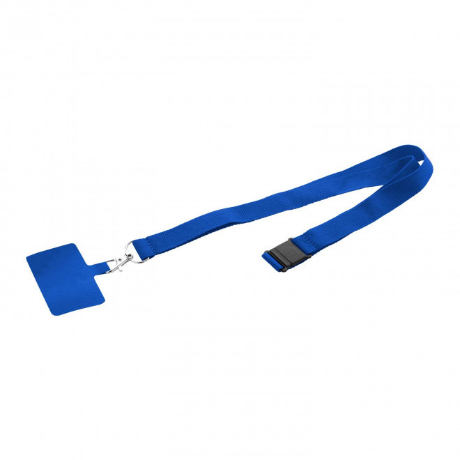 TOUR DE COU TELEPHONE PERSONNALISABLE 'BASICLAN COLOR' - bleu