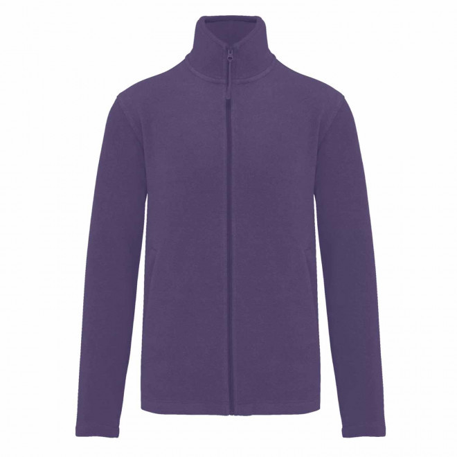 POLAIRE ZIPPE HOMME PERSONNALISABLE 'KARIPOL' - violet foncé