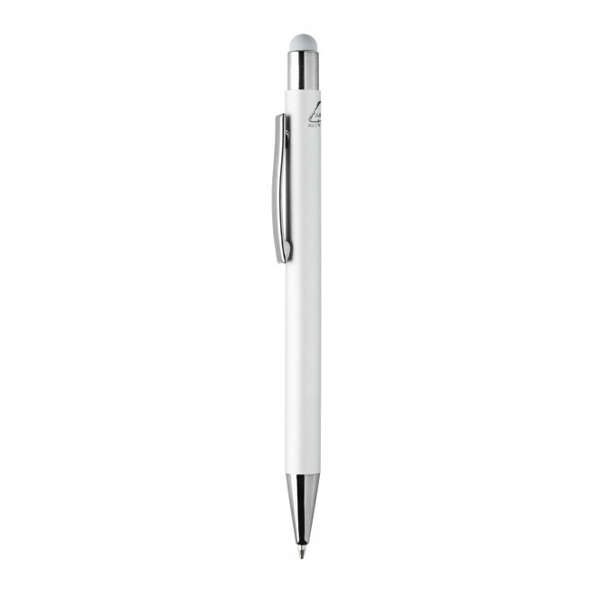STYLO STYLET EN ALU RECYCLE PERSONNALISABLE 'DRIXOU' - blanc