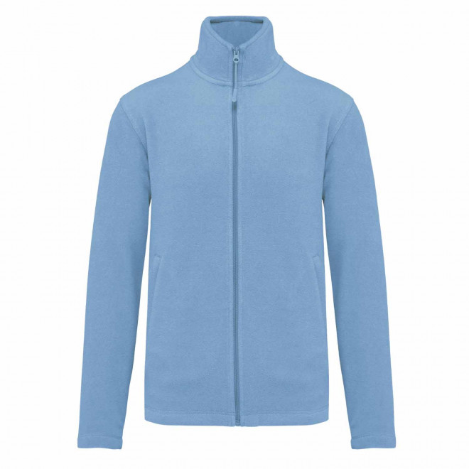 POLAIRE ZIPPE HOMME PERSONNALISABLE 'KARIPOL' - bleu ciel