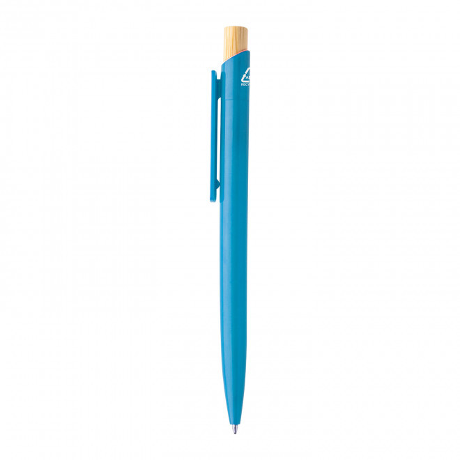 STYLO BILLE RABS ET BAMBOU PERSONNALISABLE 'ANDRATO' - bleu clair