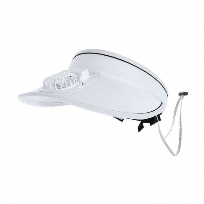 VISIERE AVEC VENTILATEUR PERSONNALISEE 'BAUDRY CAPS' - blanc
