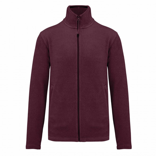POLAIRE ZIPPE HOMME PERSONNALISABLE 'KARIPOL' - bordeaux