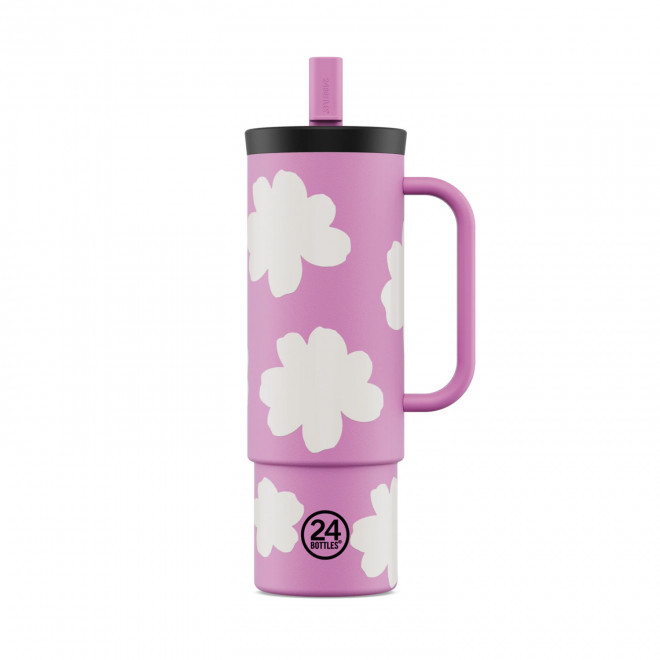 MUG 800 ML PERSONNALISABLE 'STRAW CUP 24BOTTLES' - nuage rose