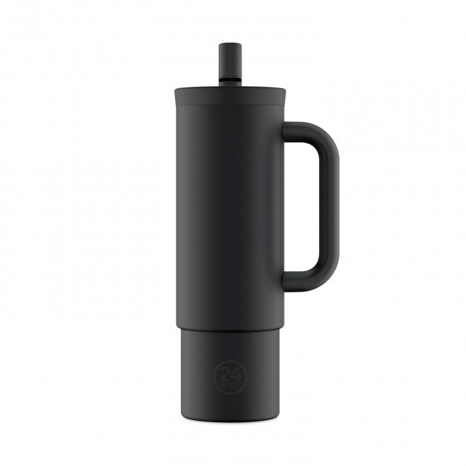 MUG 800 ML PERSONNALISABLE 'STRAW CUP 24BOTTLES' - noir