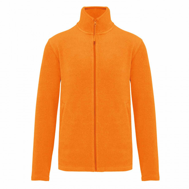 POLAIRE ZIPPE HOMME PERSONNALISABLE 'KARIPOL' - orange fluo