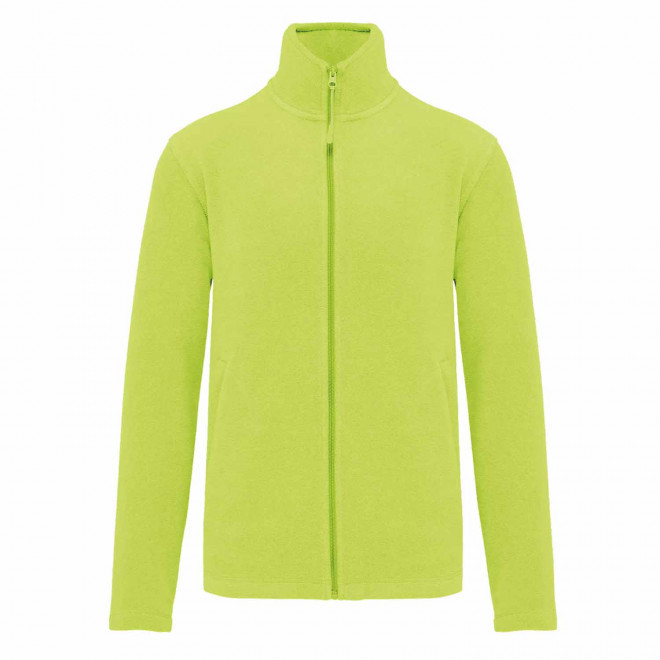 POLAIRE ZIPPE HOMME PERSONNALISABLE 'KARIPOL' - jaune fluo