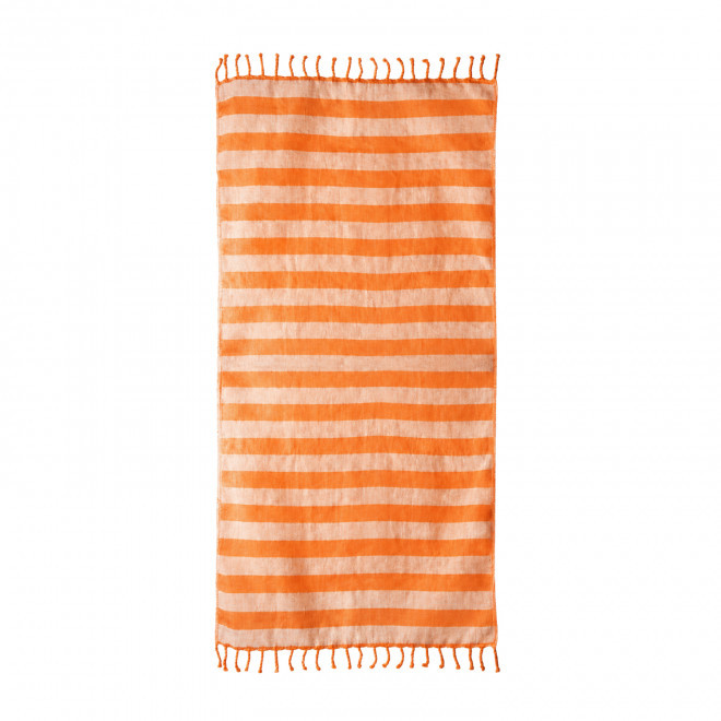 SERVIETTE PAREO/FOUTA PERSONNALISEE 'TEO' - orange