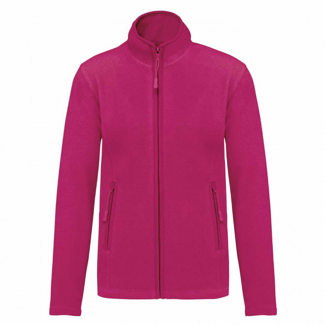 POLAIRE ZIPPE FEMME PERSONNALISABLE 'KARIPOL' - fuchsia