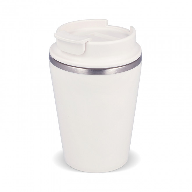 MUG ISOTHERME RECYCLE 280ML PERSONNALISABLE 'TENDENZE MINI' - blanc