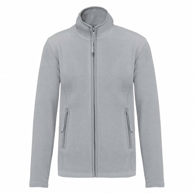 POLAIRE ZIPPE FEMME PERSONNALISABLE 'KARIPOL' - gris clair