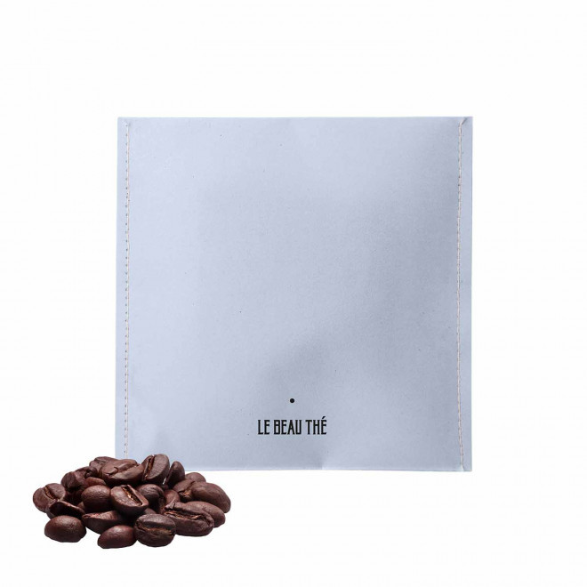 SACHET DE CAFE A INFUSER PERSONNALISABLE 'YUNN' - bleu ciel
