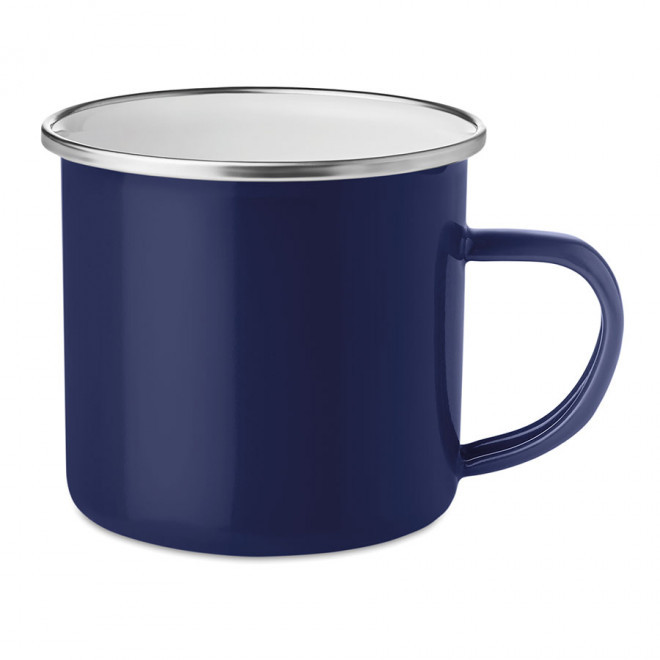 MUG PUBLICITAIRE EN MÉTAL ÉMAILLÉ 350ML 'RANIA' - bleu