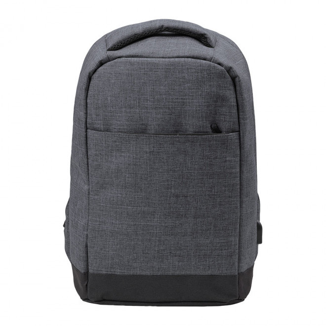 SAC À DOS ANTIVOL POUR ORDINATEUR 'YUCCA' PERSONNALISABLE - anthracite