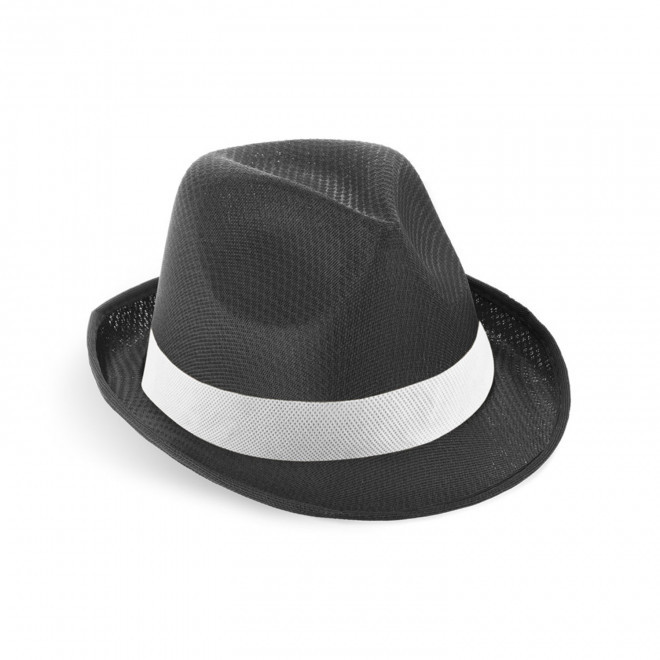CHAPEAU AVEC BANDEAU PERSONNALISABLE 'BRAZ COULEUR' 4J - noir