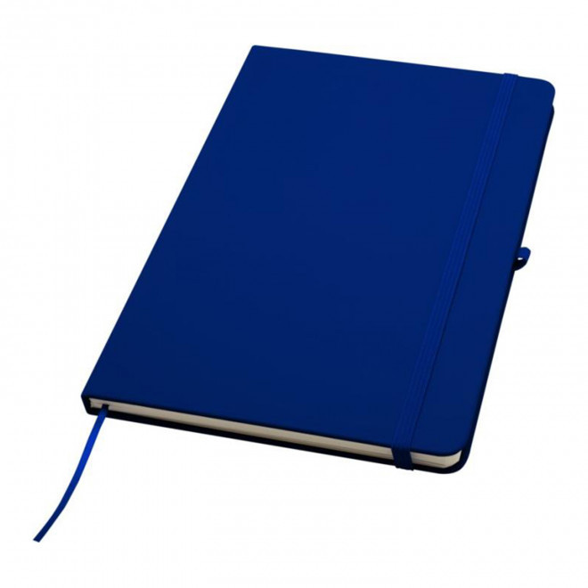 CARNET AVEC PORTE STYLO A5 PERSONNALISABLE 'TOMASO PLUS' - bleu marine