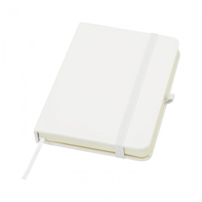 CARNET A6 AVEC PORTE STYLO PERSONNALISABLE 'MARTIN PLUS' - blanc