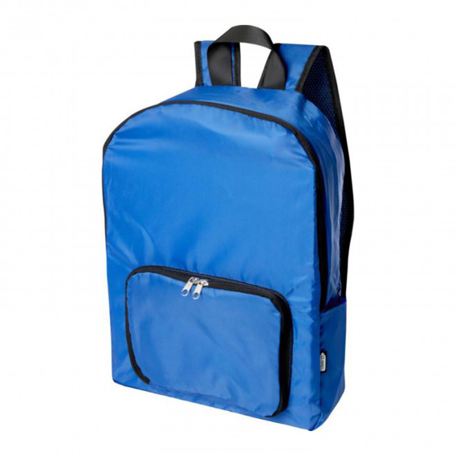 SAC A DOS PLIABLE PERSONNALISE EN RPET 'LANADEL' - bleu