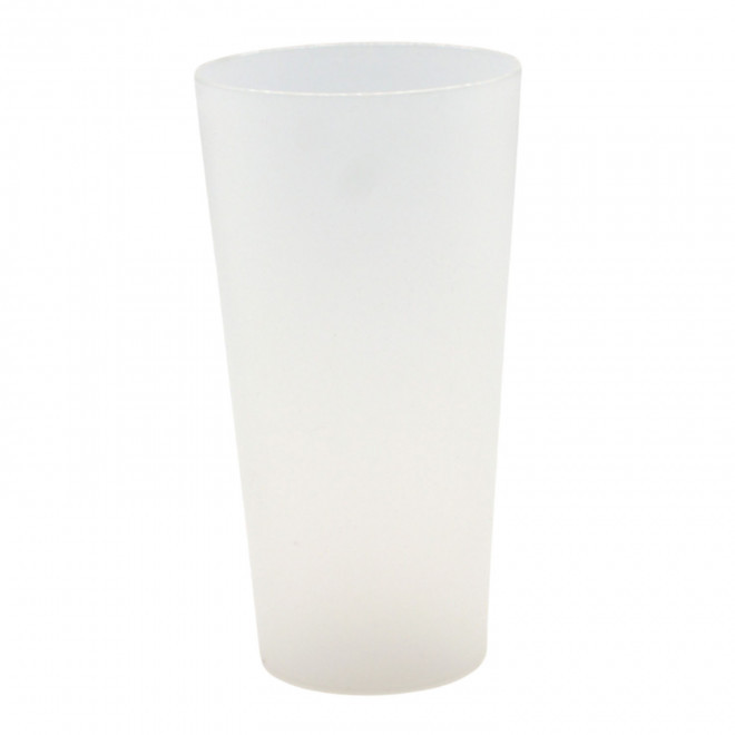GOBELET PERSONNALISÉ RÉUTILISABLE  QUADRI 60 CL 'CUP' - blanc opaque