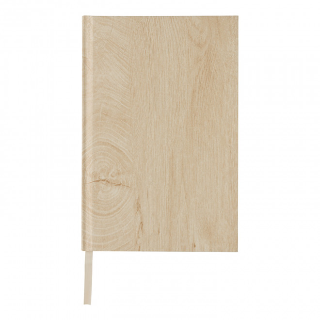 CARNET A5 EN BOIS PERSONNALISABLE 'PEKER' - marron clair