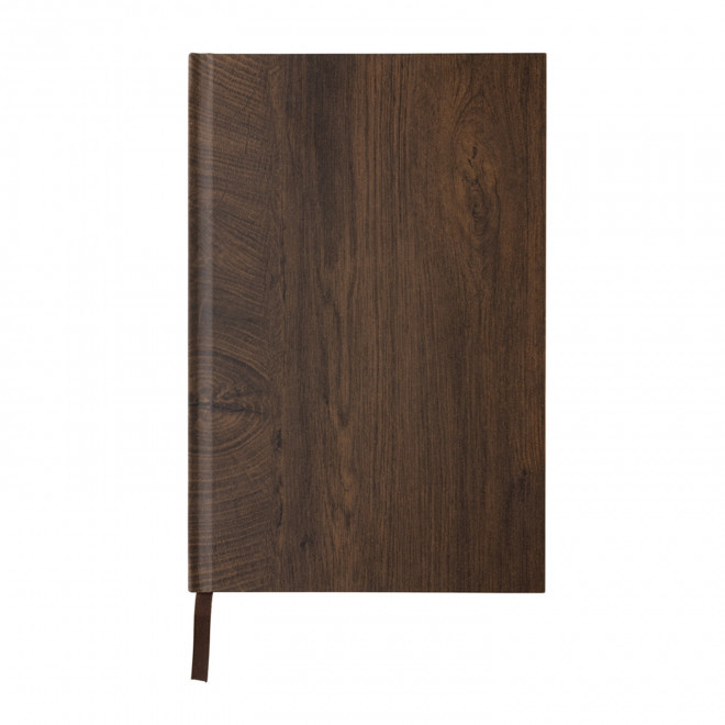 CARNET A5 EN BOIS PERSONNALISABLE 'PEKER' - marron foncé