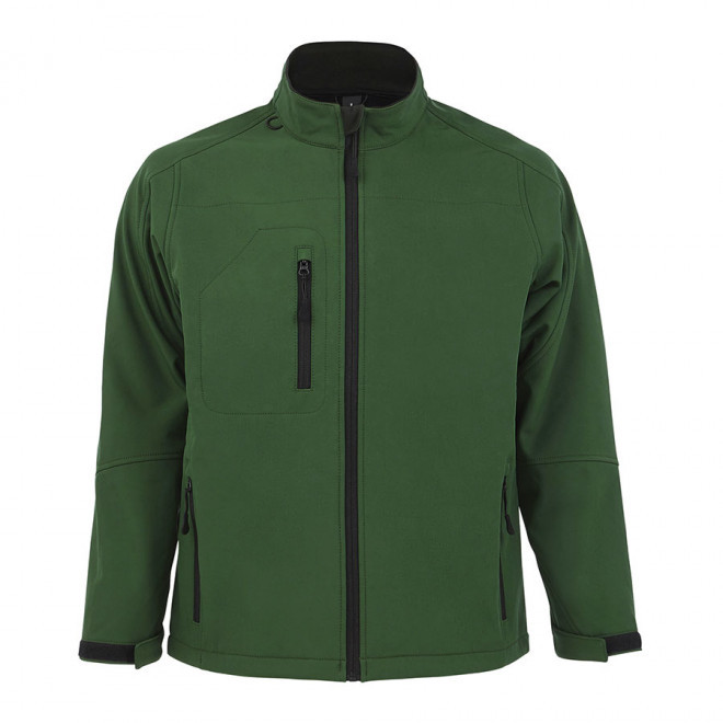 VESTE PUBLICITAIRE ZIPPÉE SOFTSHELL HOMME 'RELAX' 340 GR/M² - vert bouteille