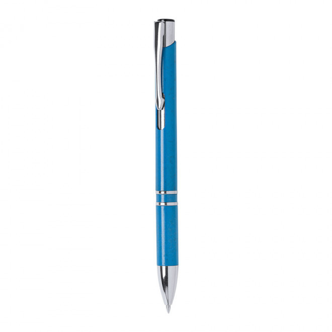 STYLO PERSONNALISABLE EN PAILLE DE BLÉ 'IVANA GREEN'' - bleu