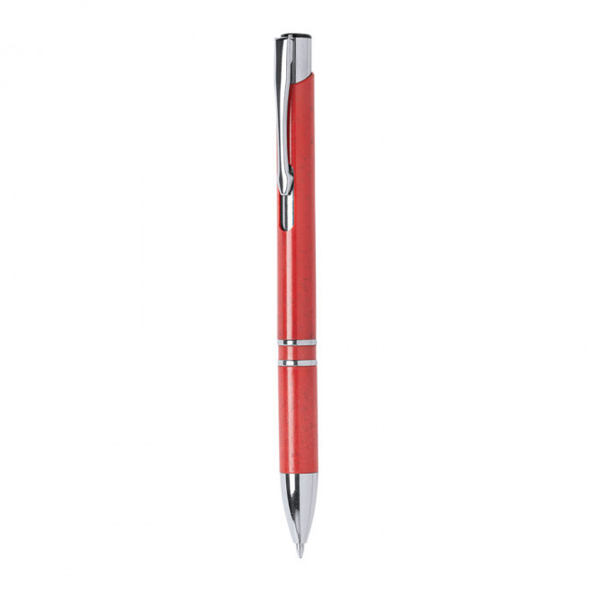 STYLO PERSONNALISABLE EN PAILLE DE BLÉ 'IVANA GREEN'' - rouge