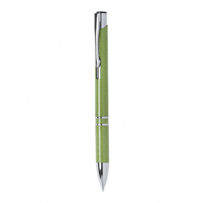 STYLO PERSONNALISABLE EN PAILLE DE BLÉ 'IVANA GREEN'' - vert