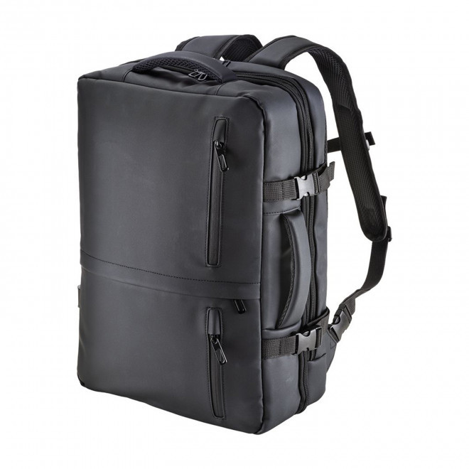 SAC A DOS CABINE EN PU PERSONNALISABLE 'MYVA' - noir