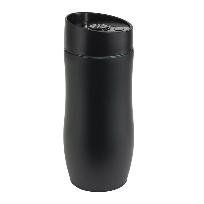 MUG ISOTHERME PUBLICITAIRE EN INOX 'FULTON' - noir