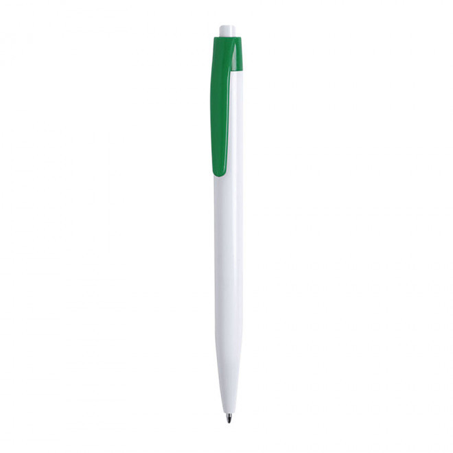 STYLO À BILLE PUBLICITAIRE 'FIGUEIRA' CORPS BLANC - vert