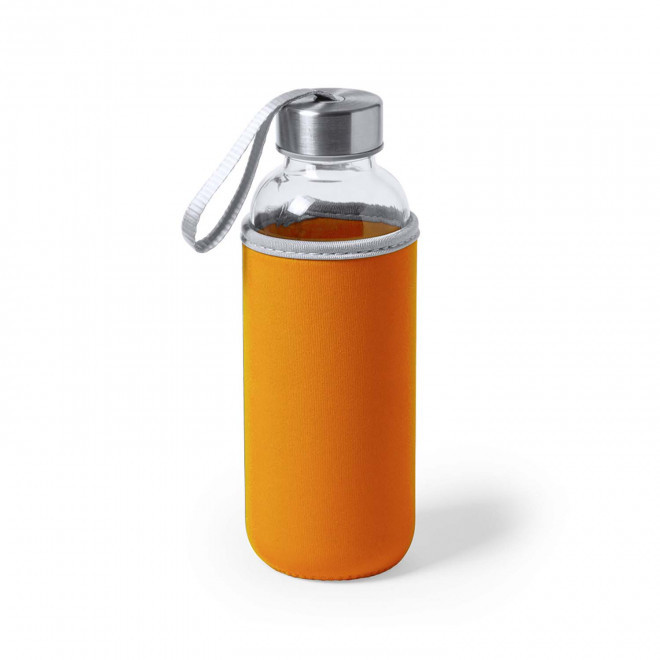 BOUTEILLE EN VERRE PERSONNALISABLE 'MALDEN' - orange