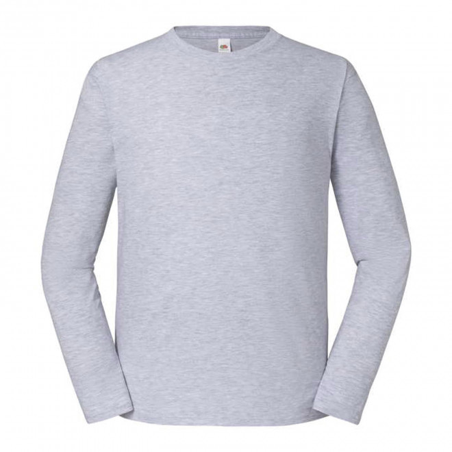 TEE-SHIRT ML COULEUR PERSONNALISE 'ICONIC 195 ML' - gris chiné