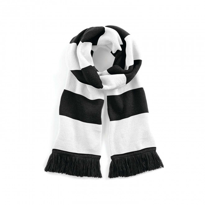 ECHARPE PERSONNALISEE 'STADIUM SCARF' - noir/blanc