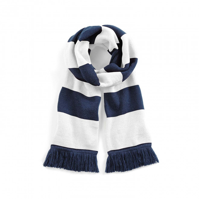 ECHARPE PERSONNALISEE 'STADIUM SCARF' - blanc/bleu marine