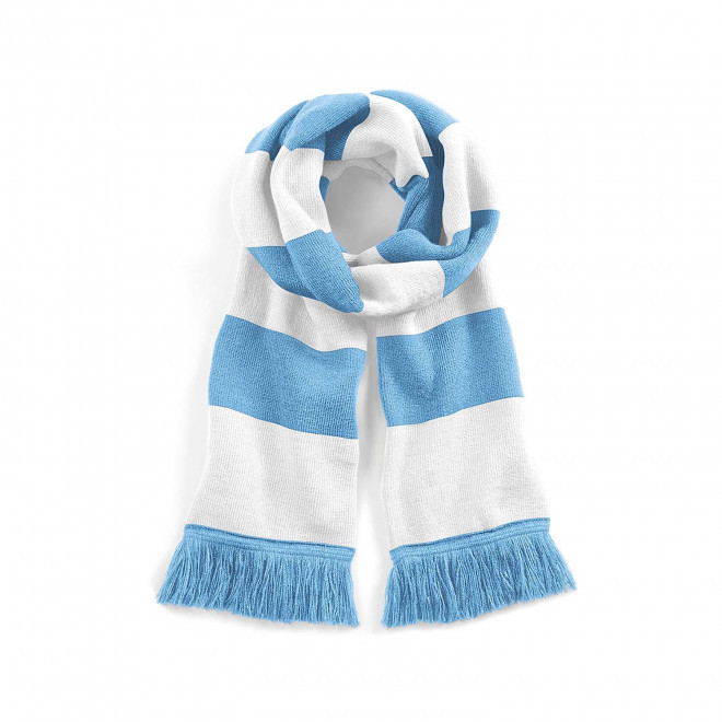 ECHARPE PERSONNALISEE 'STADIUM SCARF' - blanc/bleu clair