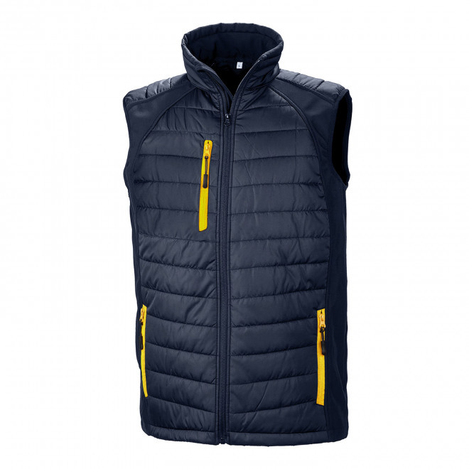 BODYWARMER PERSONNALISE MIXTE RESULT 'COMPASS' - noir