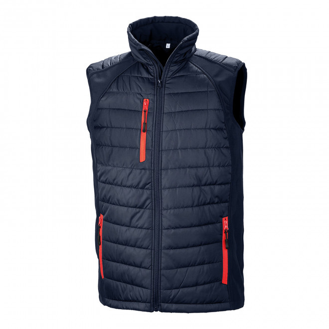 BODYWARMER PERSONNALISE MIXTE RESULT 'COMPASS' - noir/vert