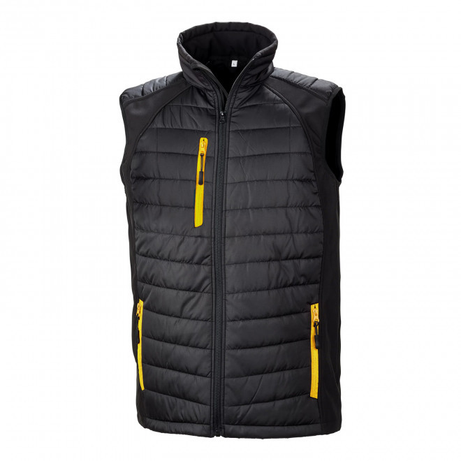BODYWARMER PERSONNALISE MIXTE RESULT 'COMPASS' - noir/bleu royal