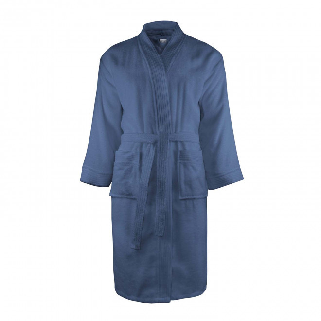 PEIGNOIR PERSONNALISABLE 'BATHROBE 340' - bleu acier