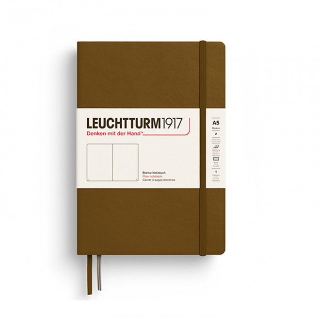 CARNET A5 LEUCHTTURM1917 PERSONNALISE 'MEDIUM A5 LIGNE' - marron