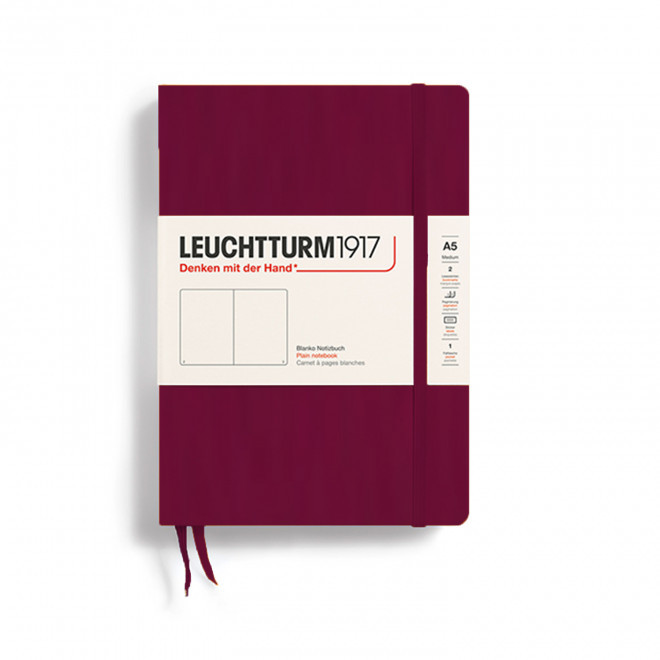 CARNET A5 LEUCHTTURM1917 PERSONNALISE 'MEDIUM A5 LIGNE' - bordeaux