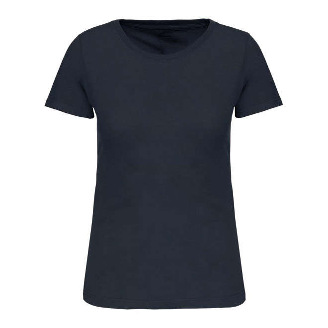 TEE-SHIRT PERSONNALISABLE BIO COULEUR FEMME 'KARIBA 150' - bleu marine