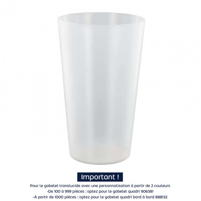 GOBELET MIF RÉUTILISABLE PERSONNALISÉ 30 CL 'CUPY' - translucide