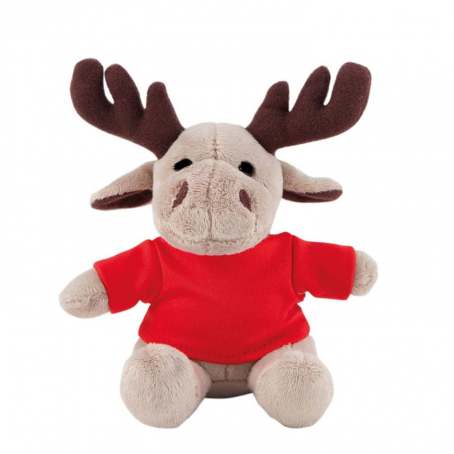 PELUCHE RENNE PERSONNALISEE 'RONNY' - rouge