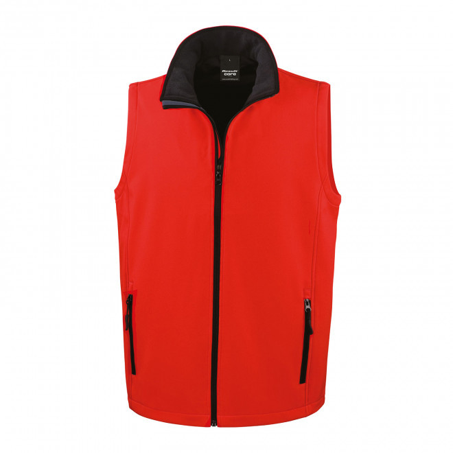 BODYWARMER PERSONNALISE SOFTSHELL HOMME RESULT 'RETALO' - rouge/noir