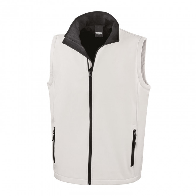 BODYWARMER PERSONNALISE SOFTSHELL HOMME RESULT 'RETALO' - blanc/noir