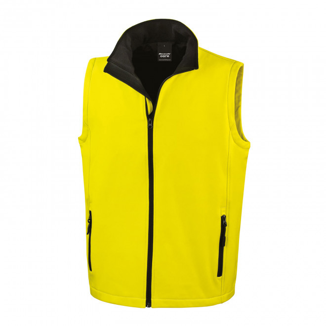 BODYWARMER PERSONNALISE SOFTSHELL HOMME RESULT 'RETALO' - jaune/noir