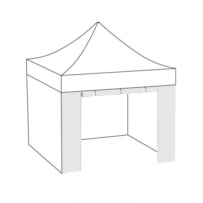 MUR PORTE CENTRALE TENTE 2x2 PERSONNALISE 'TELTA' - quadrichromie